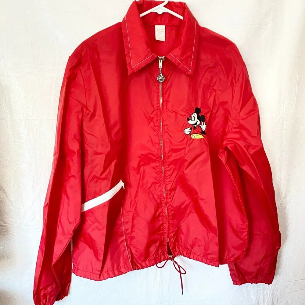Vintage Walt Disney Productions Mickey Mouse Windbreaker L - Picture 1 of 6